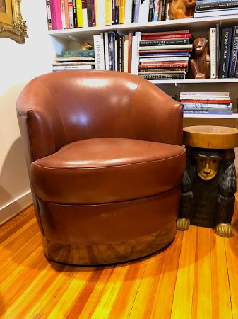 Karl Springer Brown Leather Chairs 5.jpg