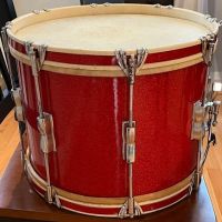 1948-1952 WFL Keystone Badge Red Sparkle Marching Snare SIGNED by William Ludwig Jr. 15.jpg