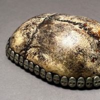 Antique Tibetan Kapala Skull Cap Lined in Silver and Silver Skulls 9.jpg