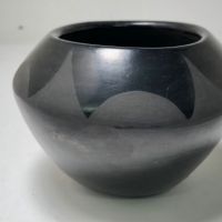 Black on Black Native American Pot Santa Clara Bowl By Gregorita Chavarria 9.jpg