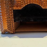 Boudoir Tramp Art Box with Hat Pin Cusion Top and Hiden Drawer 14.jpg