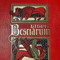 Folio Society Facsimile Edition of Liber Bestiarum 2 Volumes with Clamshell Box Numbered 852: 1980 14 (in lightbox)