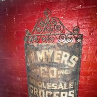 J. W. Myers and Co. Metal Grocery Store Sign Circa 19th c. 2.jpg