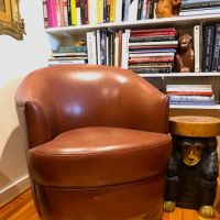 Karl Springer Brown Leather Chairs 5.jpg