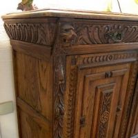 Renaissance Revival Oak 2 Door Cabinet 19th century 10.jpg