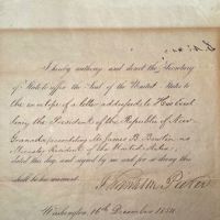 Signed Franklin Pierce appointment of James Bowlin to Republic of New Granada December 16th 1854 3.jpg