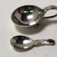 Two Georg Jensen 1928 Salt Cellar with Spoons Model 110 4.jpg