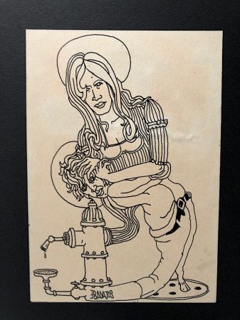 Two Original Ink Drawings by Ed Badajos Circa 1969 2.jpg