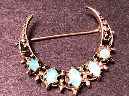 14k Gold Cresent Moon Pin with Opals  2.jpg