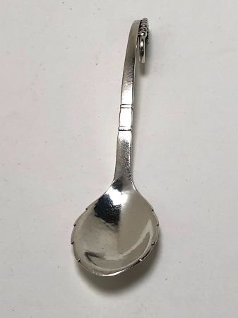 Georg Jensen Sterling Silver Ornamental Spoon 41with Early Hallmarks Sugar Spoon 10.jpg