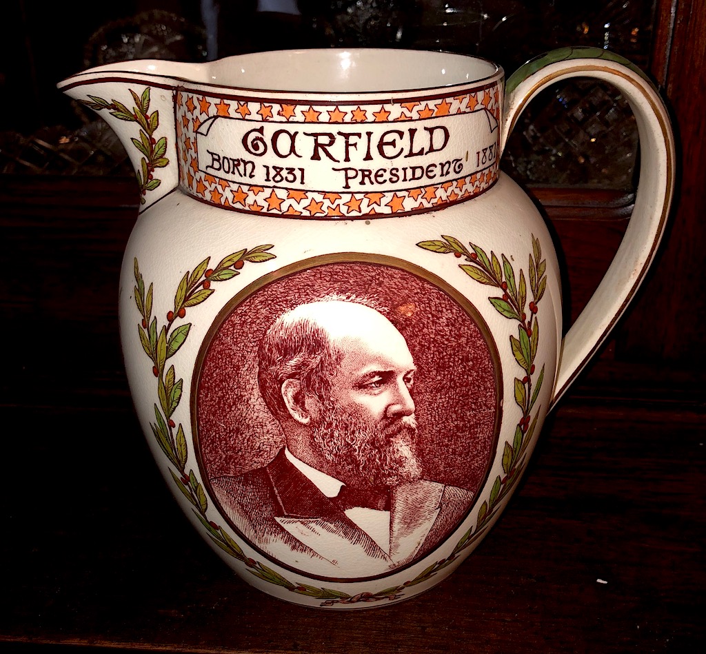J. Wedgwood & Sons Etruria President Garfield Water Pitcher 1.jpg