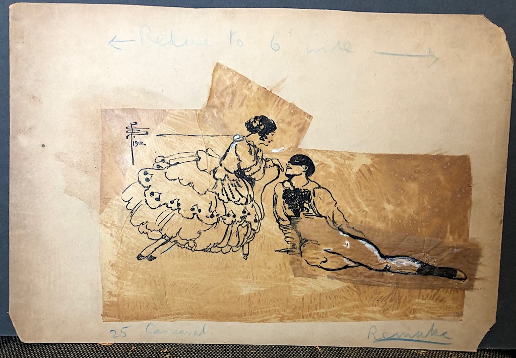 Pamela Coleman Smith Orignal Drawings From Russian Ballet Book 1913 9.jpg