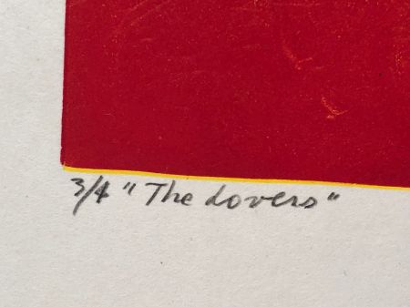 Naul Ojeda woodcut signed and numbered The Lovers 1976 3.jpg