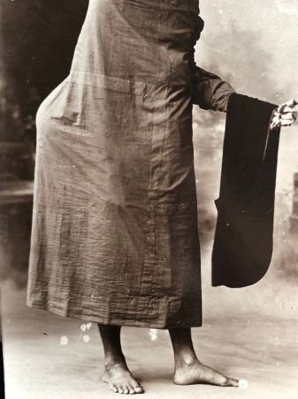 Siam Buddhist Priest with Skeleton Hand Real Photo Postcard 4.jpg