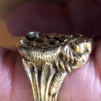 14k Gold Ring Dragon with Initials WH and Diamond 11.jpg