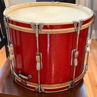 1948-1952 WFL Keystone Badge Red Sparkle Marching Snare SIGNED by William Ludwig Jr. 16.jpg (in lightbox)