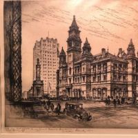 Anton Schutz Original Drawing and Etching Financial Center of Baltimore 1930 10.jpg