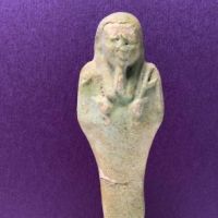 Clay Tomb Statue Egyptian Ushabti on Glued on Catalin Plastic Base 1.jpg