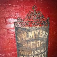 J. W. Myers and Co. Metal Grocery Store Sign Circa 19th c. 3.jpg