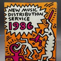 New Music Distribution Service 1986 periodical cover artwork by Keith Haring 1.jpg
