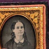 Ninth Plate  Daguerreotype in Case By Tyler and Co. Boston Woman Portrait in Ornate Mat 8.jpg