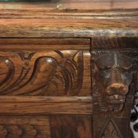 Renaissance Revival Oak 2 Door Cabinet 19th century 11.jpg