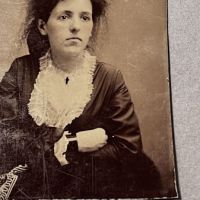 Tintype of Woman with Messy Hair Circa 1880's Possible Sick 7.jpg