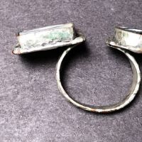 Unmarked Silver 2 Geodes Ring 6.jpg