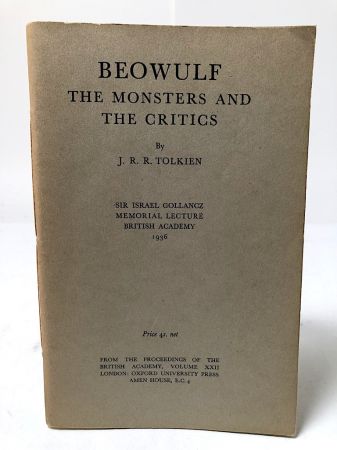 Beowulf The Monsters and The Critics By J R R Tolkien 1963 University Press Oxdford 1.jpg