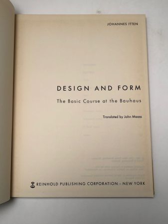 DESIGN AND FORM the basic course at the Bauhaus 1964 by Reinhold Hardback 7.jpg