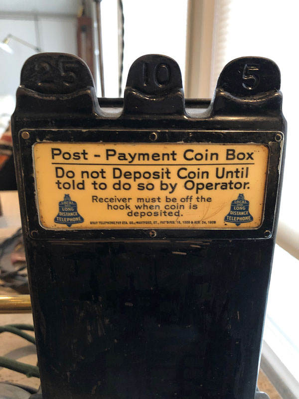 Gray Pay Station with Sampson Transmitter and Porcelain Advertising