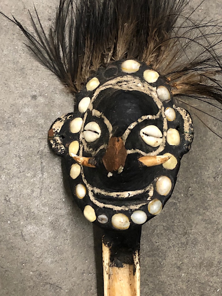 Cassowary Bone Dagger with Clay Head Papua New Guinea 2.jpg