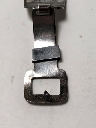 Pre WWII Silver Native American Silver Watch Band with Buckle Clasp 16.jpg