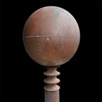 Antique Brass Gazing Ball Garden 1.JPG