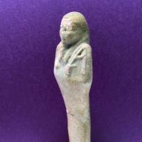 Clay Tomb Statue Egyptian Ushabti on Glued on Catalin Plastic Base 3.jpg