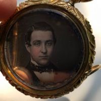 Double Portrait Locket with 2 Daguerreotypes Man and Woman Rose Gold Ornate Case 10.jpg
