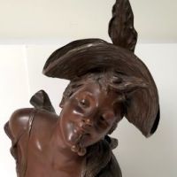 George Van Der Straeten Bronze Circa 1900 The Cherry Picker Stamped with Paris Foundry 1