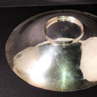 Hand Signed Georg Jensen Silver Hammered Center Bowl Circa 1920 8.jpg