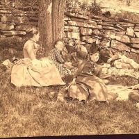 Large Cabinet Card of 3 Couples Having Picnic Beuatiful Clarity and Detail 4.jpg