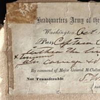 October 14 1861 Army of The Potomac Pass signed by Seth Williams Civil War 1.jpg