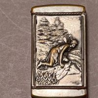  Paul Thumann Psyche at Nature's Mirror Match Safe Silver Plate 1.jpg