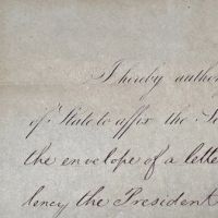 Signed Franklin Pierce appointment of James Bowlin to Republic of New Granada December 16th 1854 6.jpg
