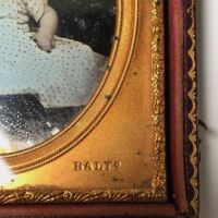 Sixth Plate Daguerreotype of Baby Very Early Baltimore Photographer Signed Pollock  3.jpg