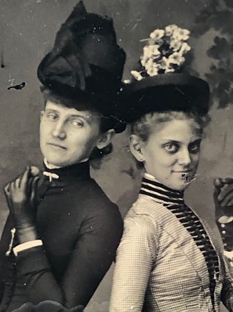 Tintype of Two Woman Eating Chocolates Circa 1880 7.jpg