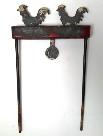 Antique Hoffman Carnival Shooting Target Two Roosters 15.jpg