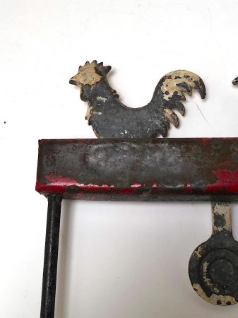 Antique Hoffman Carnival Shooting Target Two Roosters 2.jpg