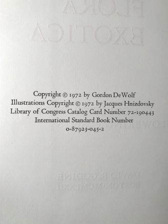 Flora Exotica HArdback with Dust Jacket Editon of 3500 Woodcuts by Jacques Hnizdovsky 8.jpg