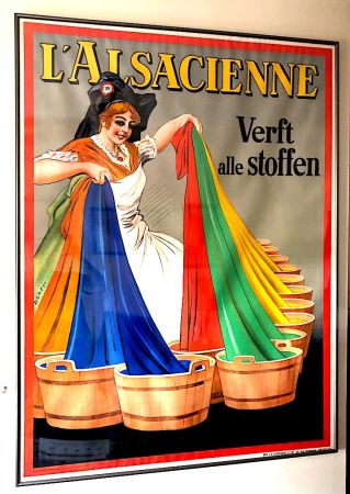 French Poster by Dorfi L’ Alsacienne Verft alle stoffen Stone Litho  1.jpg