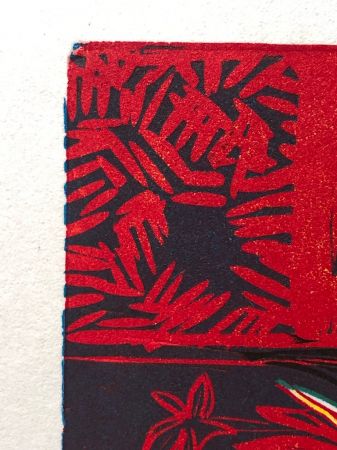 Naul Ojeda woodcut signed and numbered The Lovers 1976 6.jpg