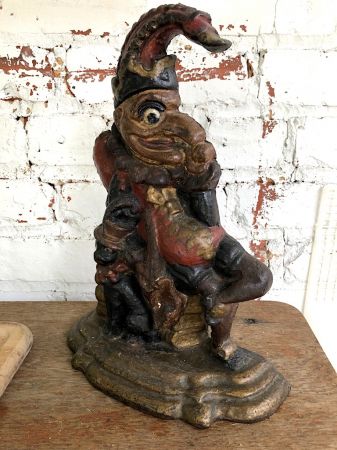 Painted Cast Iron Door Stop Depicting Punch and His Dog Toby 15.jpg